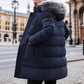 Varm vadderad vinterkappa för män