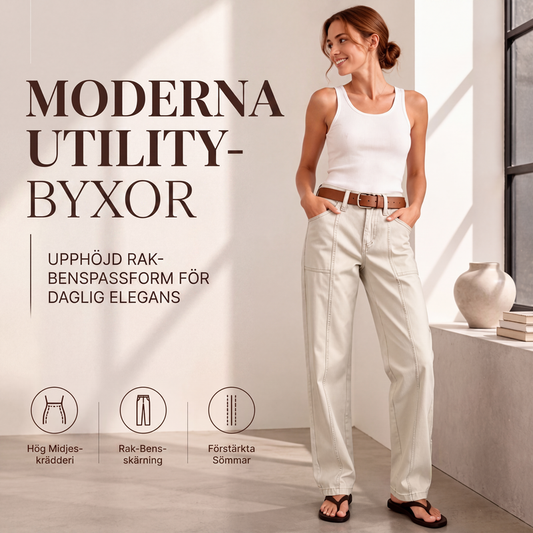 💰 Halva priset! 👖 Vida vardagsbyxor för kvinnor – perfekt från jobb till helg. ✨