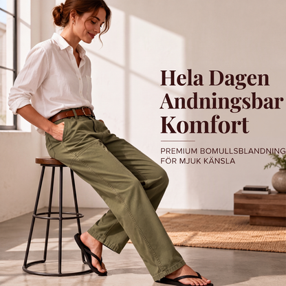 💰 Halva priset! 👖 Vida vardagsbyxor för kvinnor – perfekt från jobb till helg. ✨