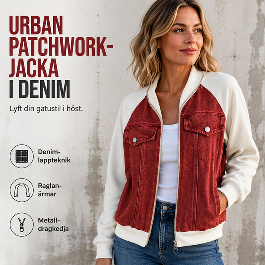 🎁Nyheter med 50 % rabatt💥Kreativ jeansjacka med lappar för damer 🧥 – Trendig streetwear för coola vardagslooker