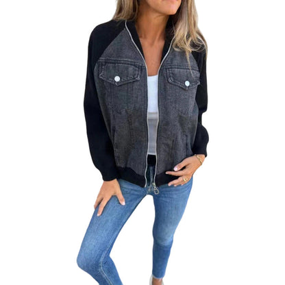 🎁Nyheter med 50 % rabatt💥Kreativ jeansjacka med lappar för damer 🧥 – Trendig streetwear för coola vardagslooker