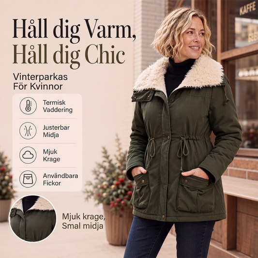 Dämpad jacka med huva, medellängd, för kvinnor