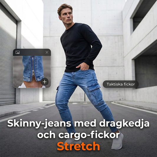 👖 50 % RABATT UNDER BEGRÄNSAD TID! ✨Skinny fit-jeans i stretch för män