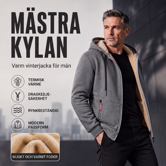 📢📢50 % rabatt!!!🎉✨Varm vinterjacka med huva för herrar