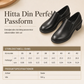 🔥Retro-loafers i brittisk stil med halvklack för damer, stora storlekar, tjock klack, låga skor