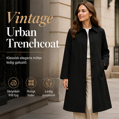 ✈️Fri frakt 🧥Lång enkelfrackad trenchcoat för kvinnor