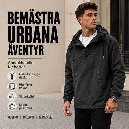 ⏰🔥 ERBJUDANDE: 50 % RABATT! 🧥❄️Casual anorakjacka med huva och vindskydd för män