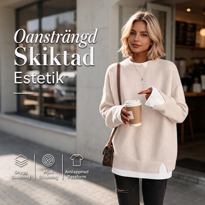 👚✨ Tvådelad stickad tröja för damer