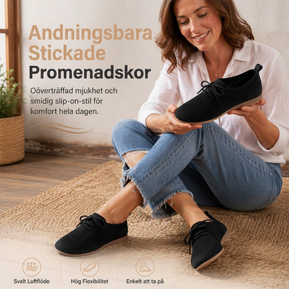 👟 Andningsbara damskor utan snörning – avslappnade platta skor med lätt komfort och mjuk passform ✨