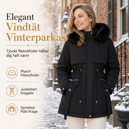 🔥Fri frakt✈️Vadderad parka för damer med imitationspäls – Varm, elegant och bekväm 🧥