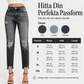 Kvinnors retro slitna jeans med revor