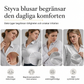 Damernas eleganta blus av sammet med långa ärmar