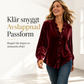 Damernas eleganta blus av sammet med långa ärmar