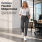 ✨ Elegant passform, flexibel komfort | Plisserade, avsmalnande byxor med dubbla ringar för damer
