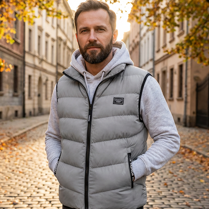 📢🎉50 % rabatt!!!🛍️✨Väst med ståkrage för herrar, vadderad