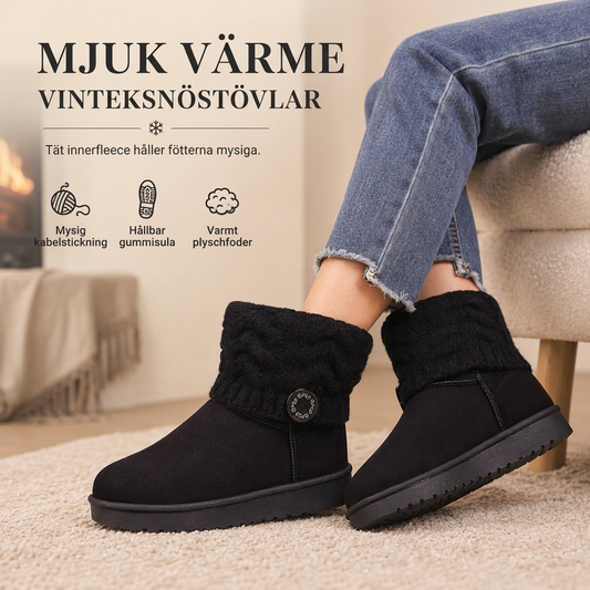 ❄️Vinterstövlar för damer, som når till mitten av vaden