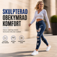 Kvinnors slitna skinny jeans med hög midja, distressed jeans med stretch