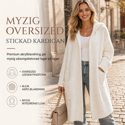 🌸 Ny kollektion – Lång stickad damkofta med huva 🧶 Mjuk värme, avslappnad passform och ett stilfullt plagg för hösten ✨