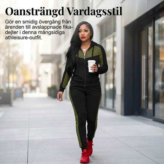 Tvådelat färgglatt träningsset för kvinnor