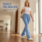 📢🎉50 % rabatt!!!🛍️✨Mycket elastiska, figursydda cargo-jeans med veckade ben för damer och fickor med flikar