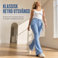 📢🎉50 % rabatt!!!🛍️✨Mycket elastiska, figursydda cargo-jeans med veckade ben för damer och fickor med flikar