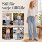 👖Vida jeans med söm fram för kvinnor