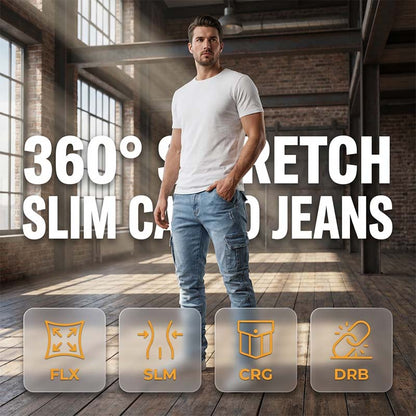 ⏳Begränsad tid – 50% rabatt⏰🔥Cargobyxor i denim för män👖