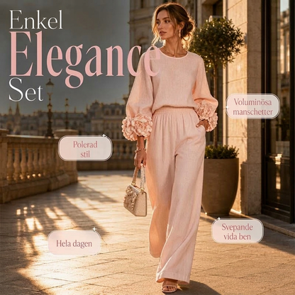 Damset för enkel elegans – Raffinerad, feminin och bekväm med blommiga detaljer 🌸✨