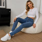 👖Damernas högmidjade skinny jeans med varmt foder
