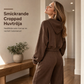 ✨ Bekväm favorit 🤎 2-delat loungewear-set för damer med huva och vida byxor – mjukt, avslappnat och stilfullt