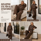 ✨ Bekväm favorit 🤎 2-delat loungewear-set för damer med huva och vida byxor – mjukt, avslappnat och stilfullt