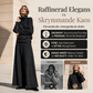 ✨ Elegant stickad look 🤎 Set med damtröja med krage och maxikjol – bekvämt, feminint och tidlöst
