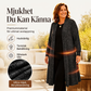 Damens mysig ribbstickad lång cardigan