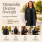 Damens mysig ribbstickad lång cardigan