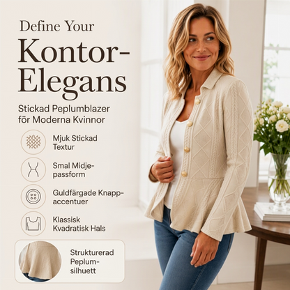 🔥 Dagens specialerbjudande – Elegant rynkad peplum-kavaj för damer ✨ feminin silhuett, peplum-snitt, elegant