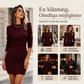 🔥 Dagens specialerbjudande – Ribbad bodycon-klänning med rund halsringning för damer ✨ rund halsringning, ribbat tyg, bodycon-passform