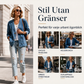 🚀 Nyhet – 50 % rabatt! Löst sittande jeanskofta med V-ringning för damer