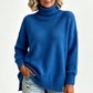 Damers löst sittande stickad turtleneck-tröja