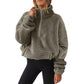 Varm och mysig sweatshirt med halv dragkedja för kvinnor