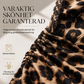 🔥50 % rabatt! 💃 Halvlång leopardmönstrad klänning med V-ringning i spets och lanternärmar – Elegant, smickrande och djärv 🐾