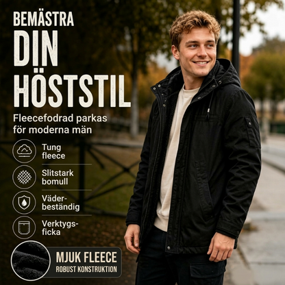 ✈️Fri frakt🧥Herrjacka med plyschfoder och huva, arbetsjacka