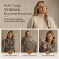 🔥 50 % RABATT UNDER BEGRÄNSAD TID! 👗 Oversize-tröjklänning med hög krage och volanger i tyll – varm, feminin och elegant ✨