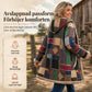 Varm Hoodie Dam – Mjuk Fleecefodrad Huvtröja med Vintage Tryck, Mysig Komfort & Vinterstil