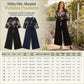 📢🎉50 % rabatt!!!🛍️✨Elegant jumpsuit med blommönster, omlott-V-ringning, vida ben, snörning i midjan och rynkade 3/4-ärmar