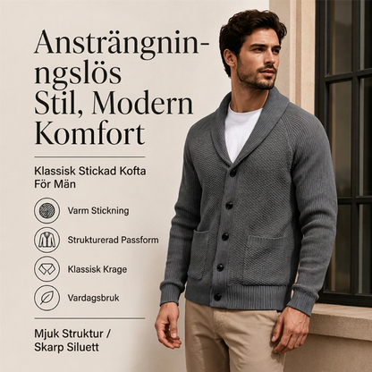 Fri frakt✈️Västkapp för män i casual-stil med sjalkrage och stickad design – Tidlös, bekväm och mångsidig 🧥✨