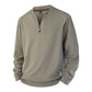 Herrtröja med halvdragkedja, varmt fodrad, ribbstickad sweatshirt