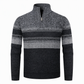 Vintertröja för män med huva, fleecefoder, rutigt stickad cardigan, tjock långärmad kappa