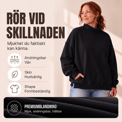 Kvinnors lediga sweatshirt med krage – Mjuk, bekväm och tidlös för vardagen 👚✨