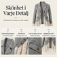 Damjacka i denim med notched lapel och spetskant