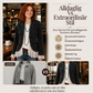 Damjacka i denim med notched lapel och spetskant